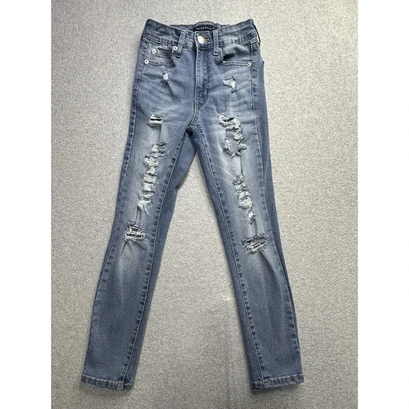 Aeropostale Jeans Womens 000 Blue Denim Hi Rise Jegging Stretch Normcore Ladies - Picture 1 of 12